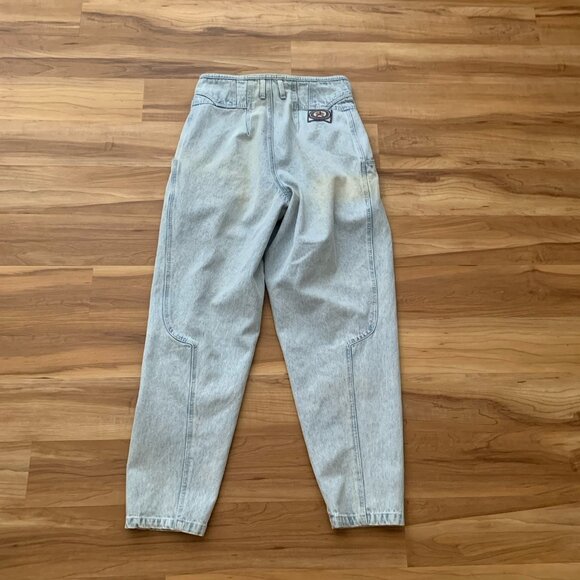 Bugle Boy Hi Rise Pleated Tapered Acid Wash Jeans 29W 29.5 Inseam Vintage 80’s - Picture 6 of 12